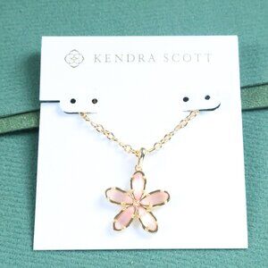 Kendra Scott Kyla Necklace Pink Cat's Eye Glass Gold